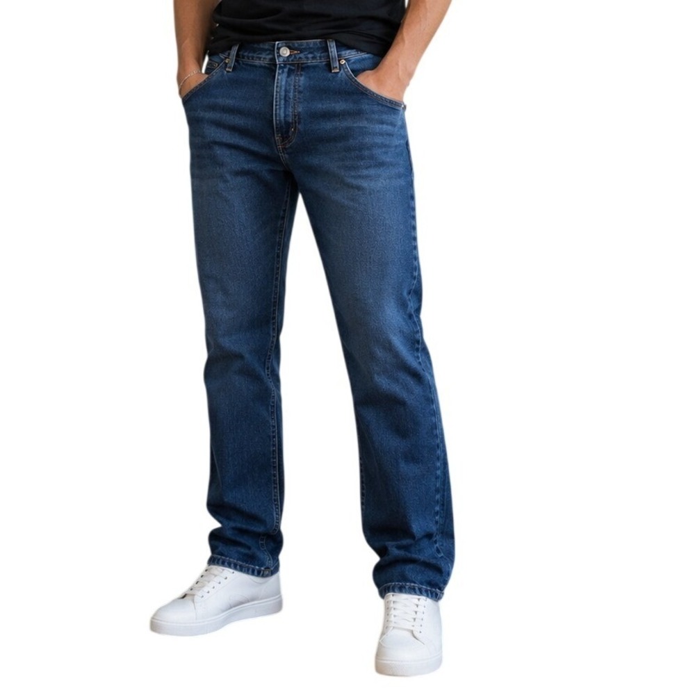 Levis 505 Medium Wash Blue Regular Fit Straight Leg Jeans‎ Men's 33x34